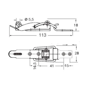 Force 4 Stainless Steel Lockable Toggle Fastener 