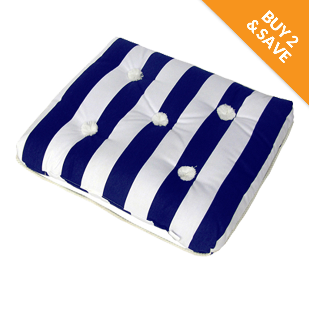 Marine Cushion Navy White Single