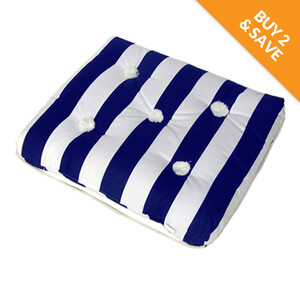 Marine Cushion Navy White Single
