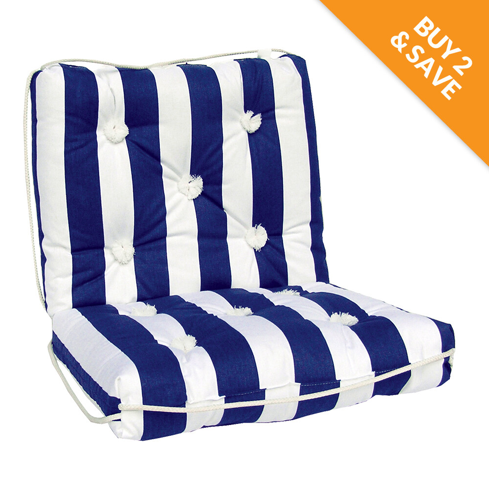 Marine Cushion Navy/White Double