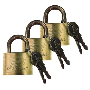 Plastimo Keyed Alike Brass Padlock x3 - 30mm 