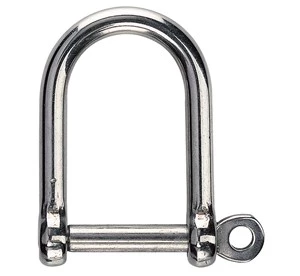 Force 4 Wide Jaw Stainless Steel D Shackle - 1 Pack 