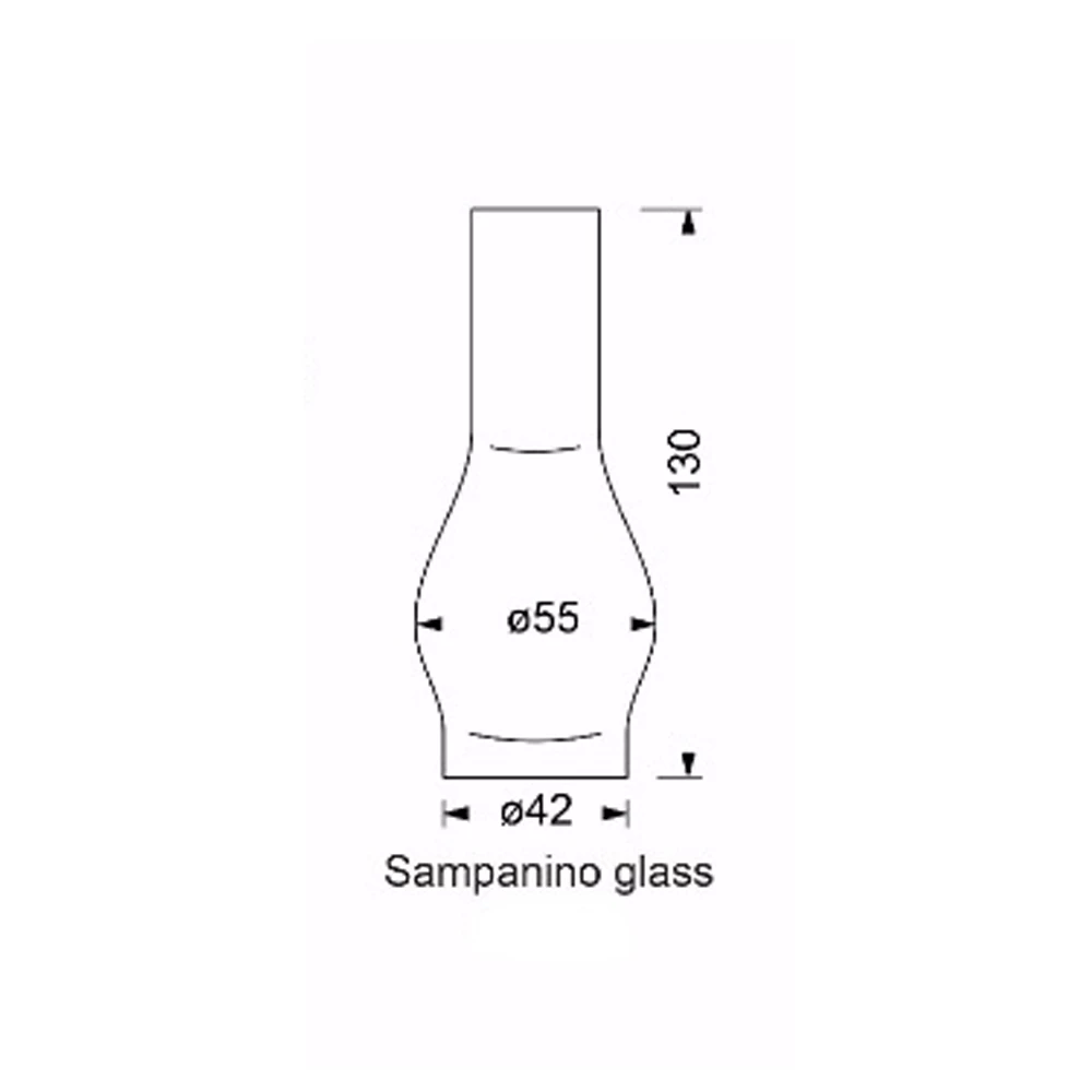 Lamp Glass Chimney for Sampanino Oil Lamp