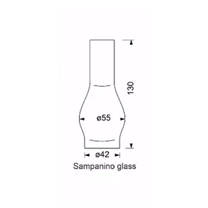 Force 4 Lamp Glass Chimney for Sampanino Oil Lamp 