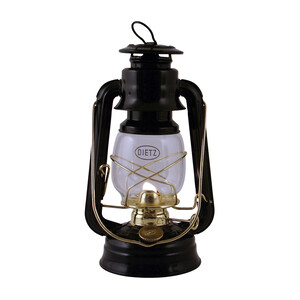 Hurricane Lamp - Black/Brass
