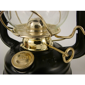 Hurricane Lamp - Black/Brass