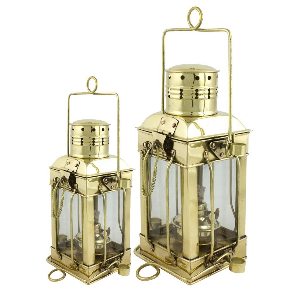 Nauticalia Square Cargo Oil Lamps Brass 