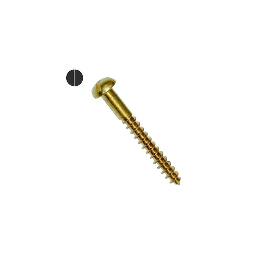 Brass Roundhead Woodscrew