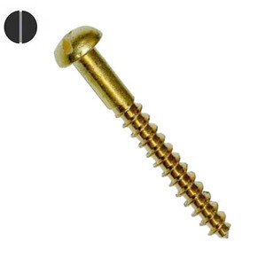 Brass Roundhead Woodscrew