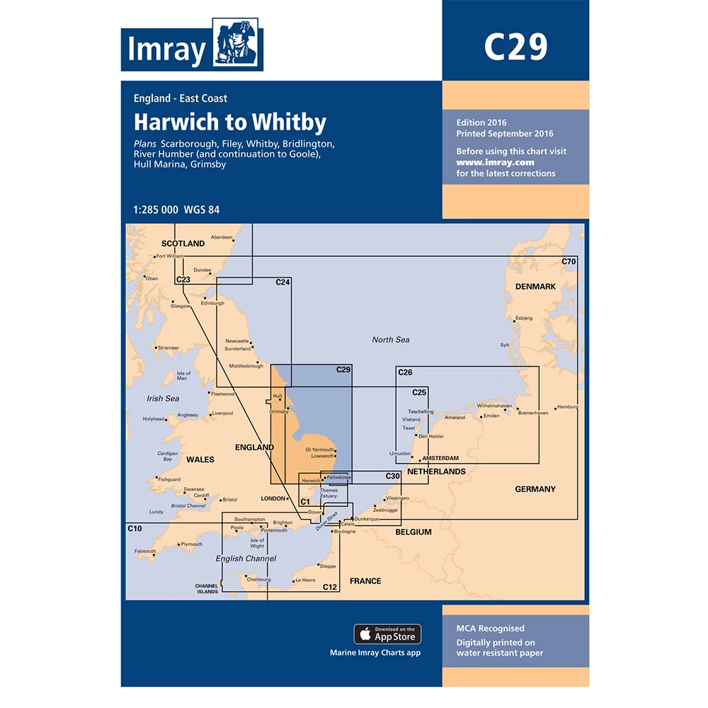 Imray Chart C29 Harwich to Whitby