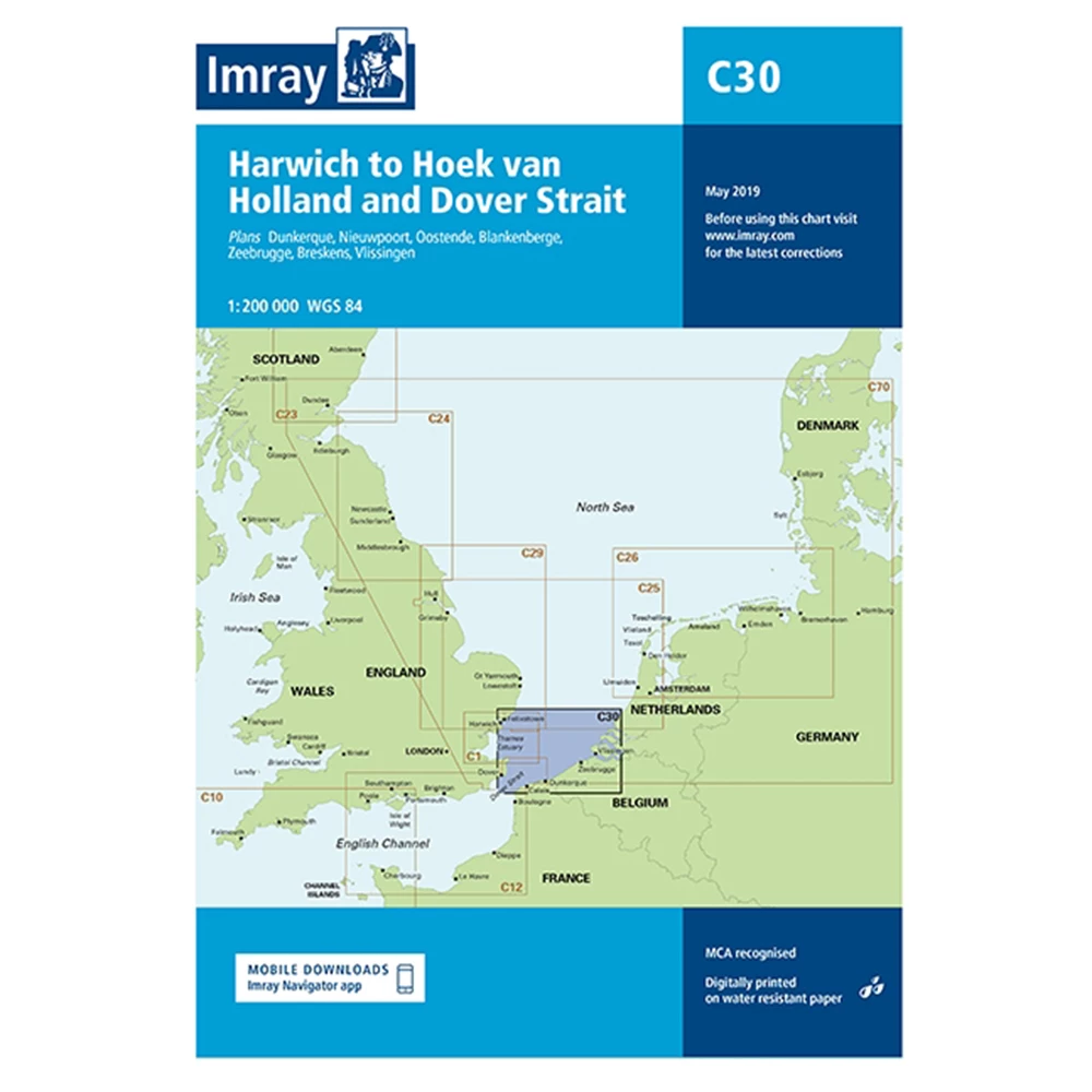 Imray C30 Harwich to Hoek van Holland and Dover Strait 