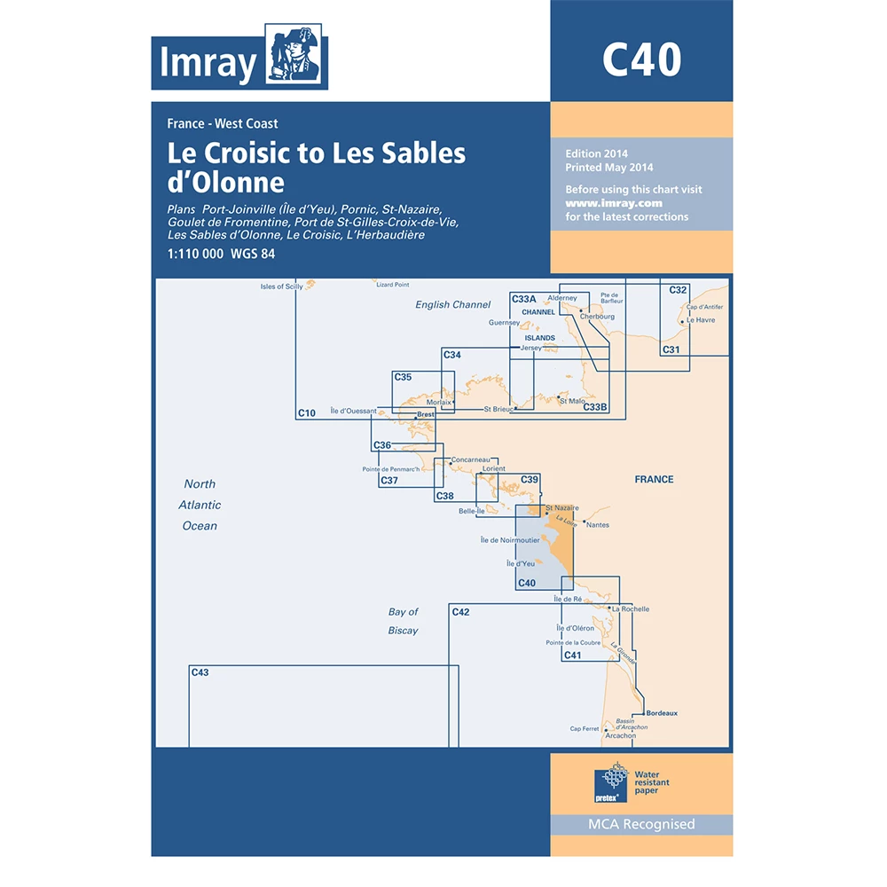 Imray C40 Le Croisic to Les Sables d'Olonne