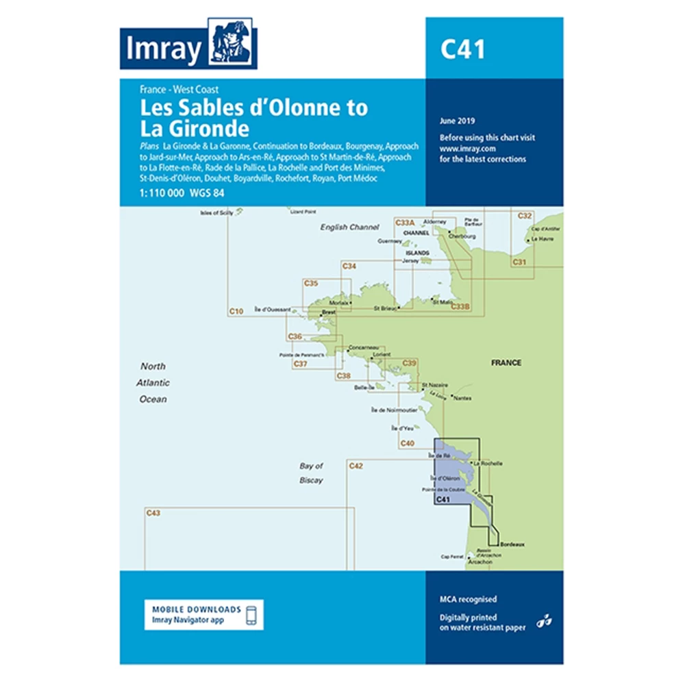 Imray C41 Les Sables d'Olonne to La Gironde