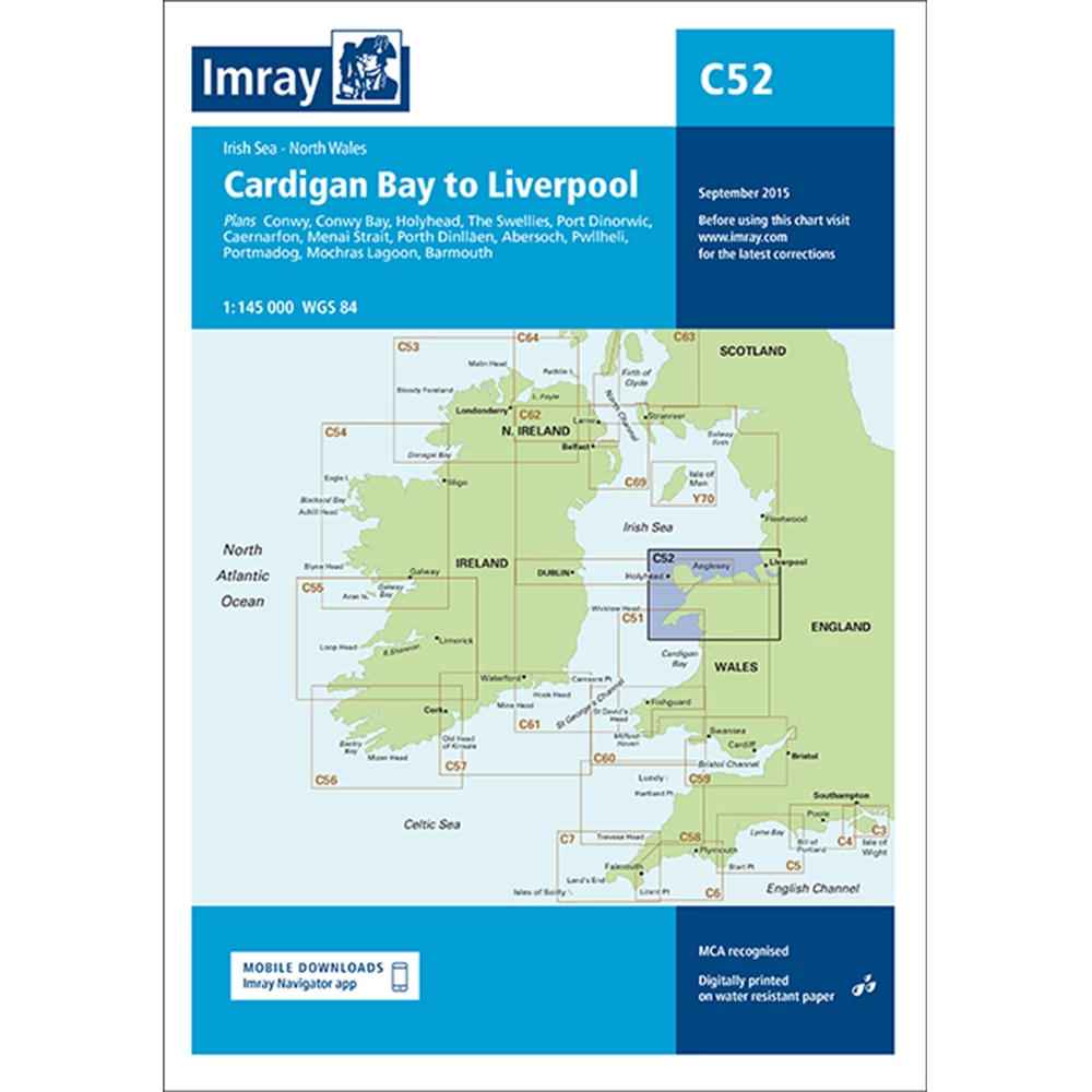Imray C52 Cardigan Bay to Liverpool 