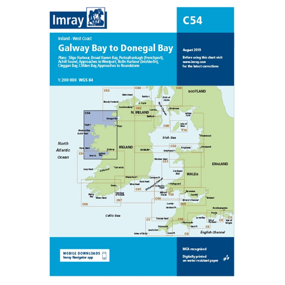 Imray C54 Galway Bay to Donegal Bay 