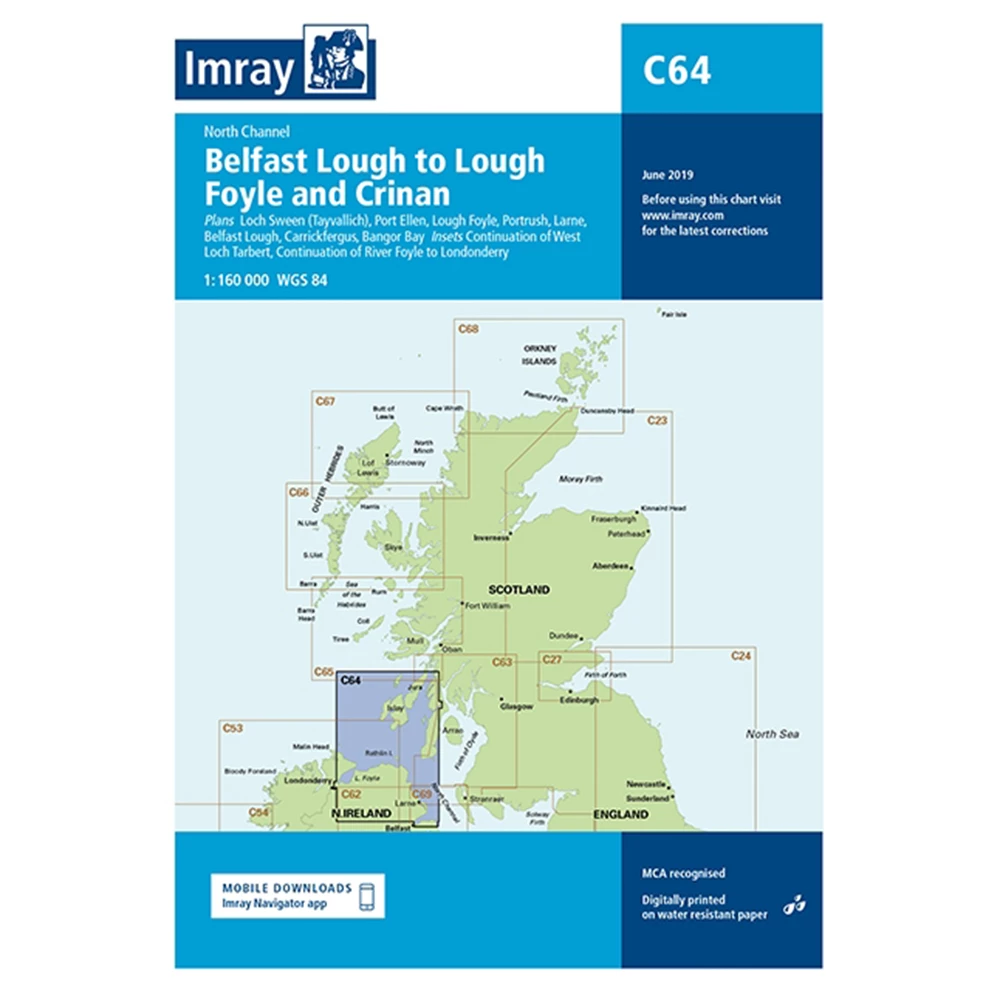 Imray C64 Belfast Lough to Lough Foyle and Crinan