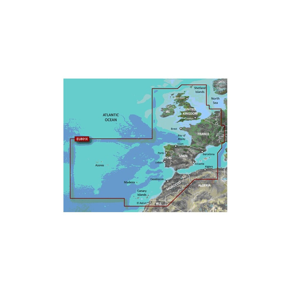 BlueChart X Large - NW Atlantic and Iberian Peninsula