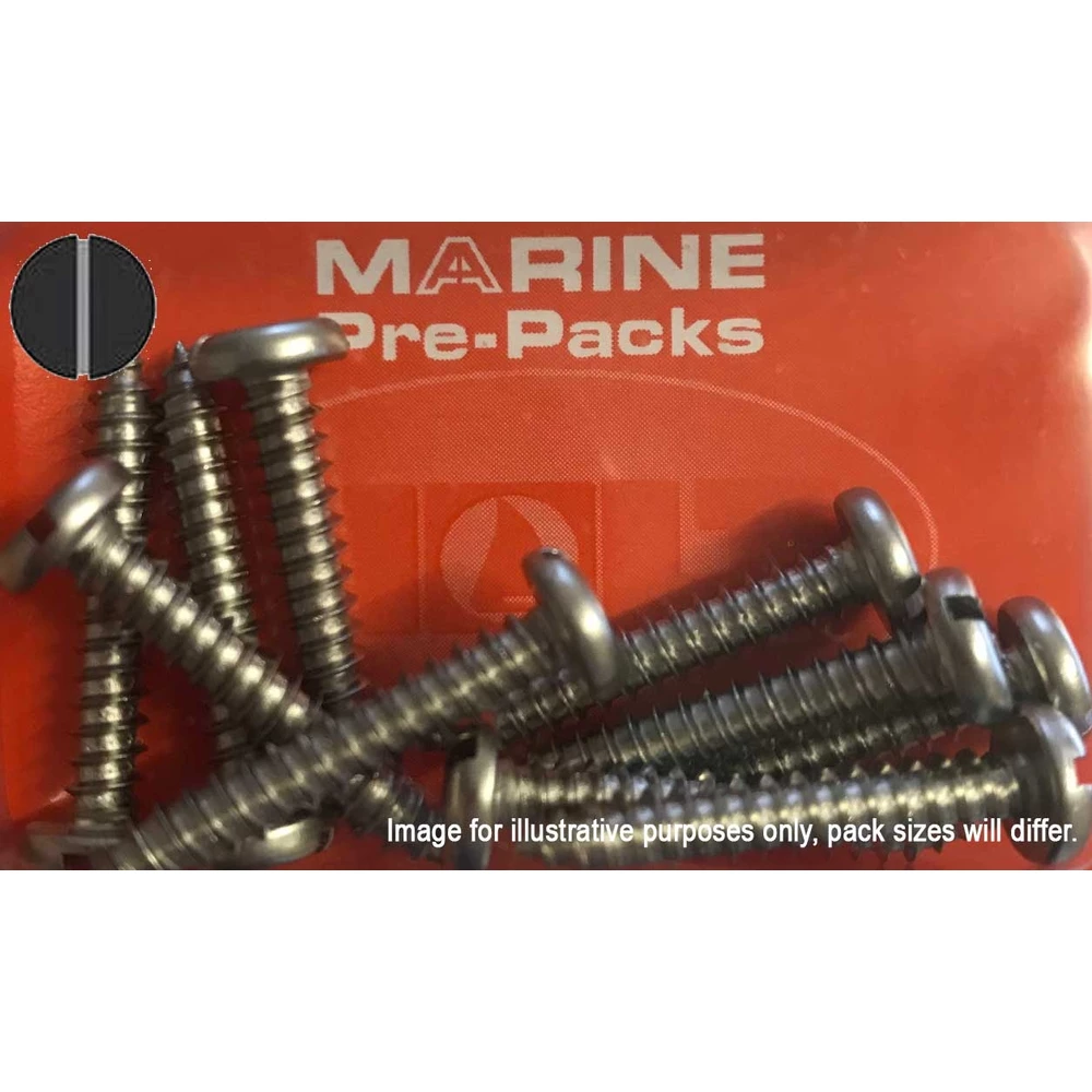 Marine Pre-Packs A4 Stainless Steel Panhead Self Tapper 