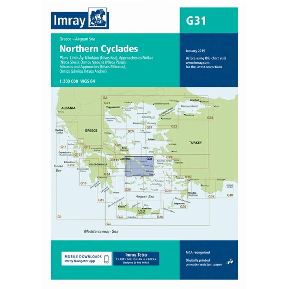 Imray G31  Northern Cyclades 
