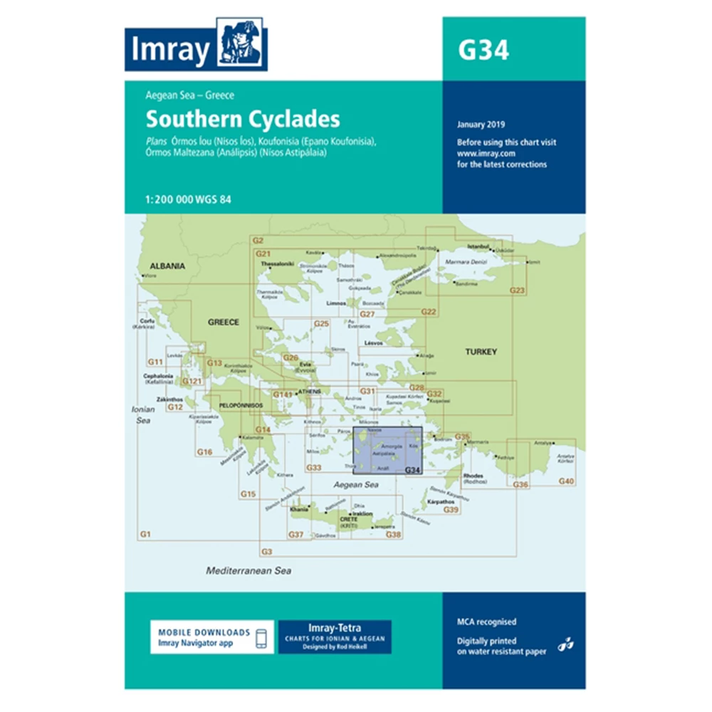 Imray G34 Southeastern Cyclades