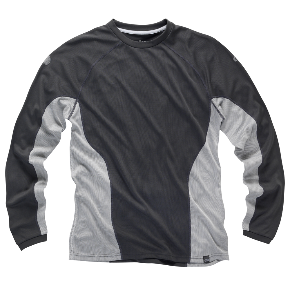 i2 Mens Long Sleeve T-Shirt in Ash and Silver