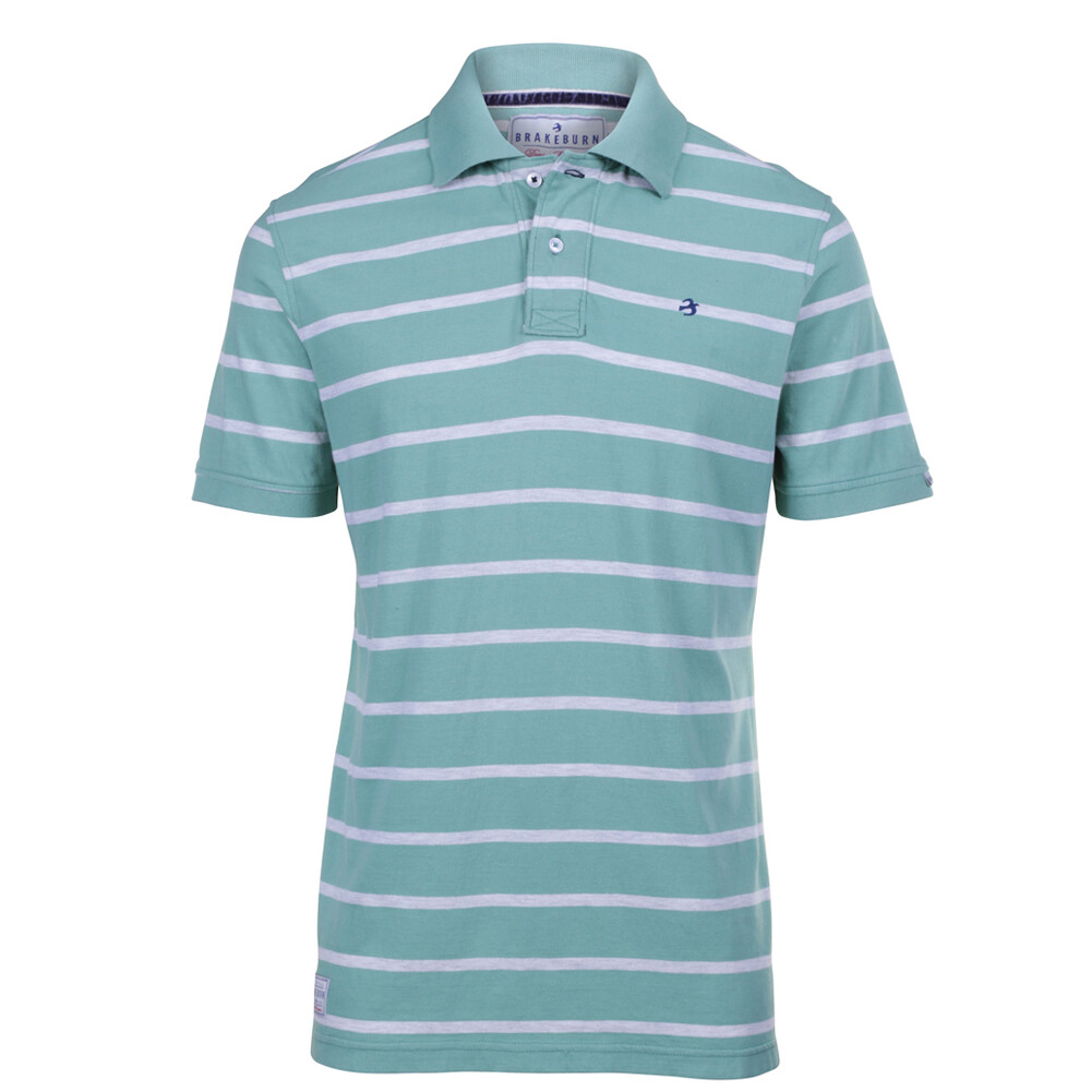 Stripe Polo Green