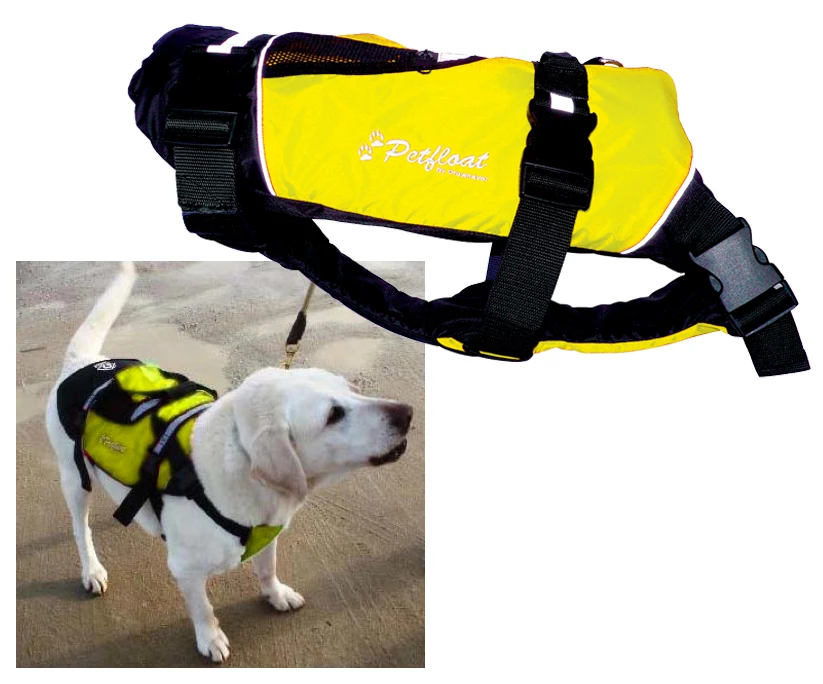 Petfloat Dog Life Jacket - Yellow/Black