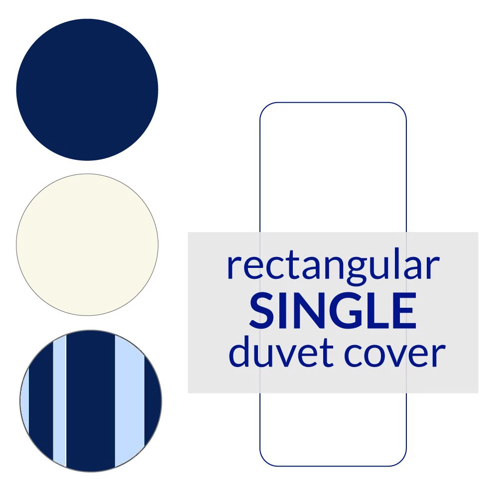 Ship Shape Bedding Rectangular Berth Duvet Cover Single 