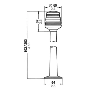 Aqua Signal Series 20 All Round White Navigation Lights 