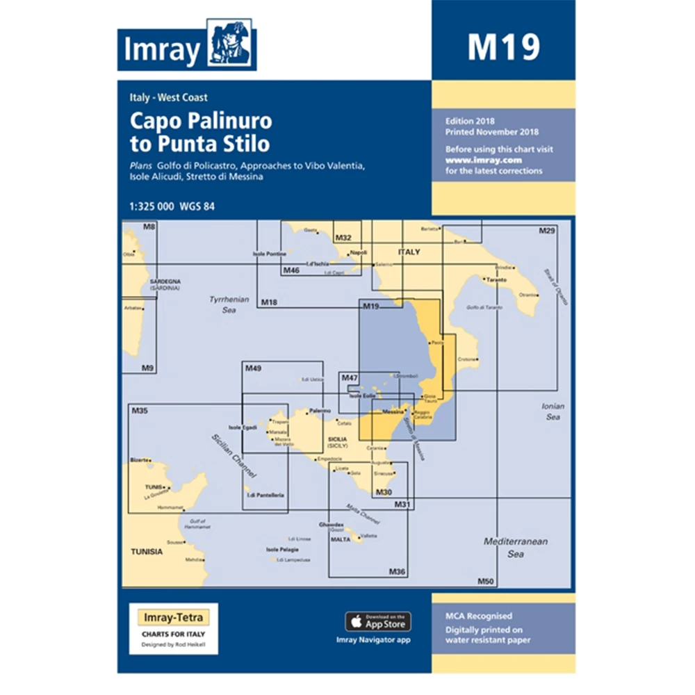 Imray M19 Capo Palinuro to Punto Stilo