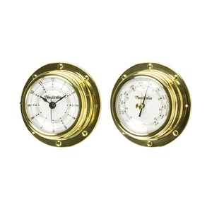 Nauticalia Brass Rivet Style Clock or Barometer