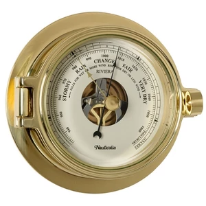Nauticalia Riviera Brass 3 inch Clock and or Barometer 