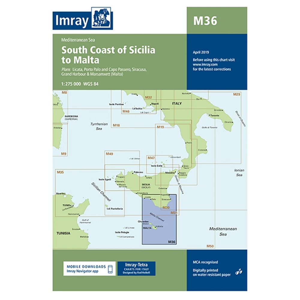 Imray M36 South Coast of Sicilia to Malta