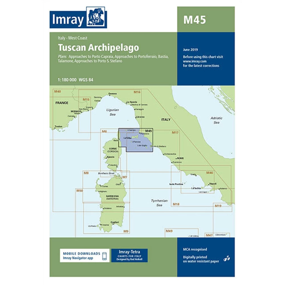 Imray M45 Tuscan Archipelago