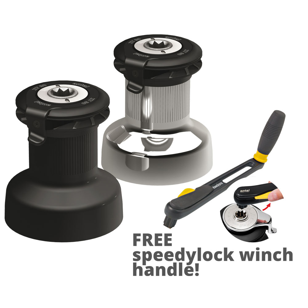 XT40 Self-Tailing 2-Speed Winch - FREE Winch Handle