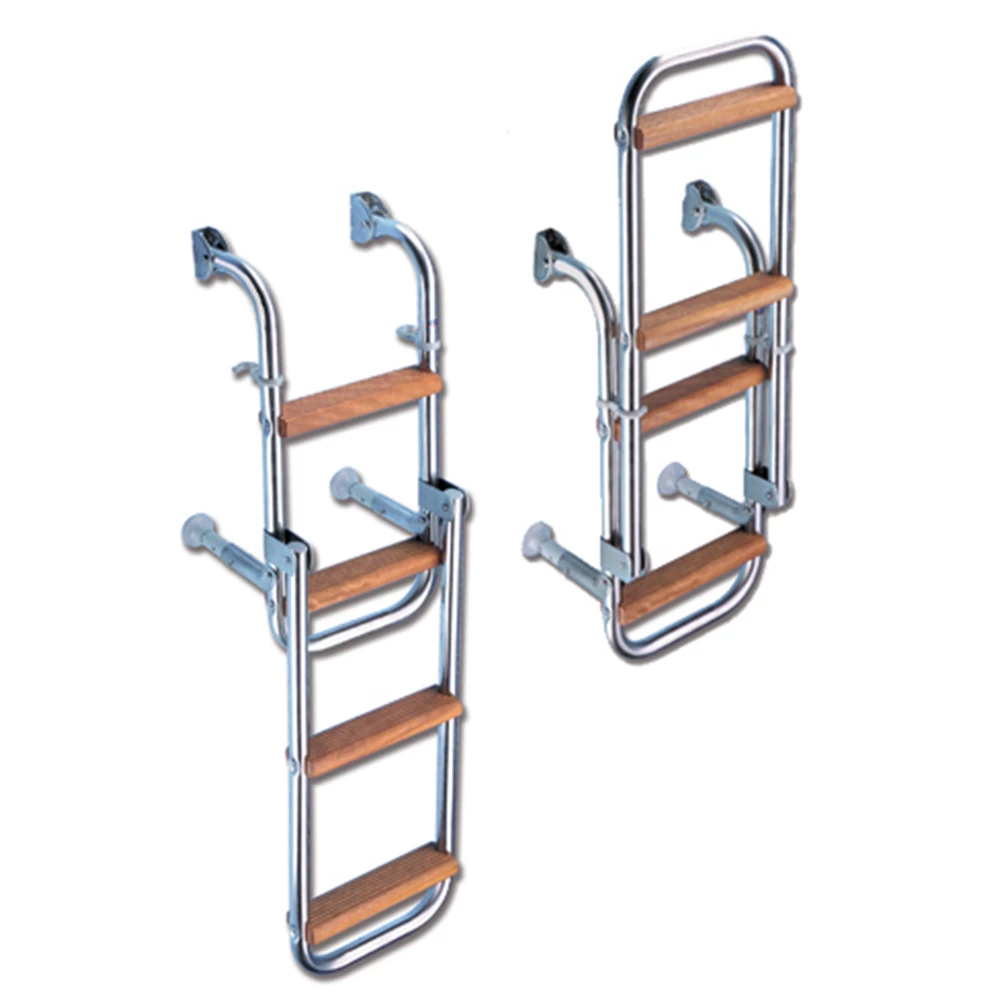 Boarding Ladder with Wooden Steps