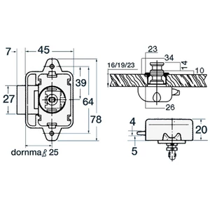 Force 4 Door Push Button Catches 