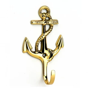 Force 4 Brass Anchor Coat Hook 