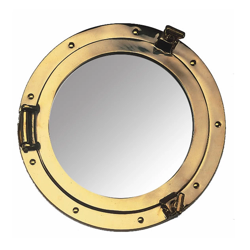 Force 4 Porthole Mirror Brass