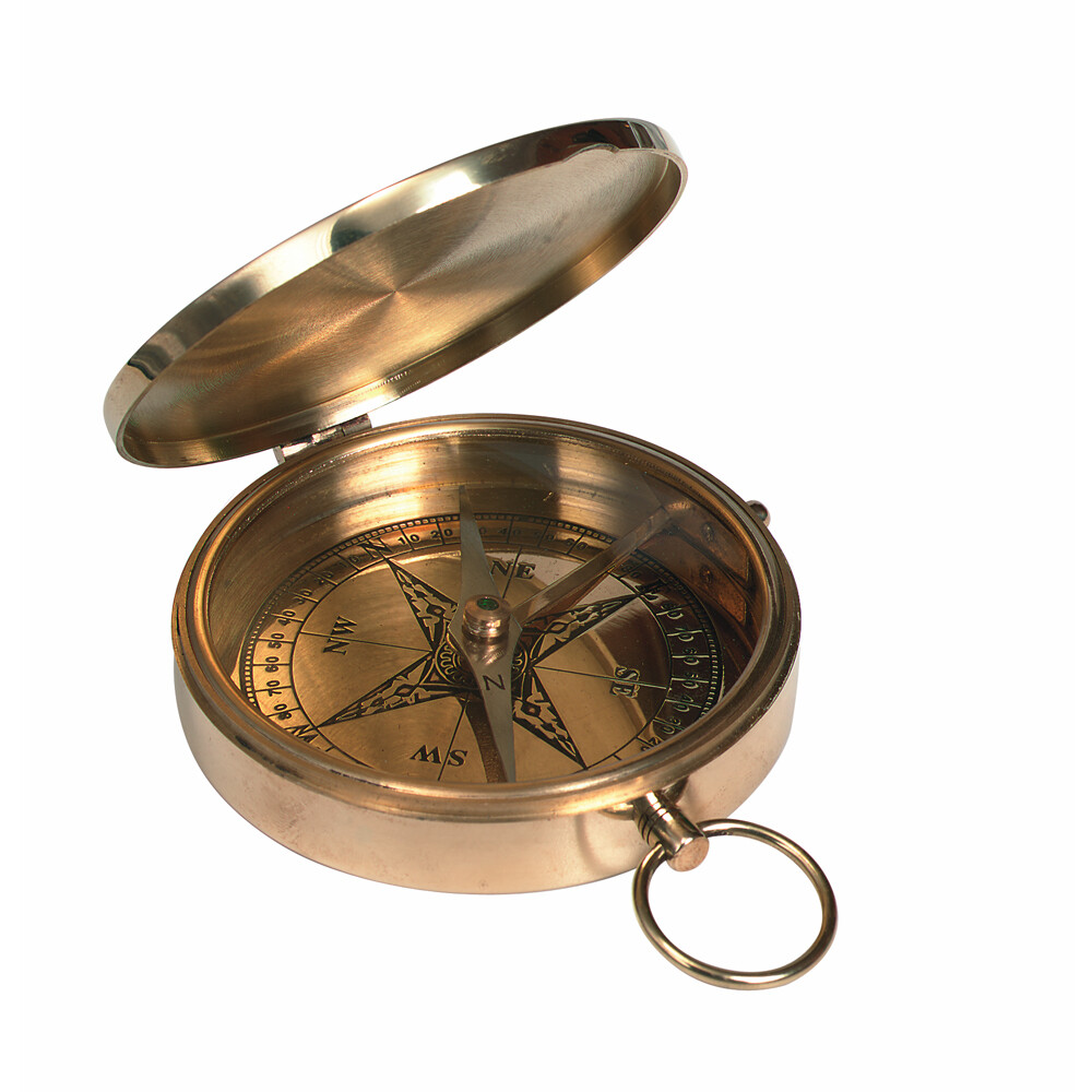 Brass Pocket Compass