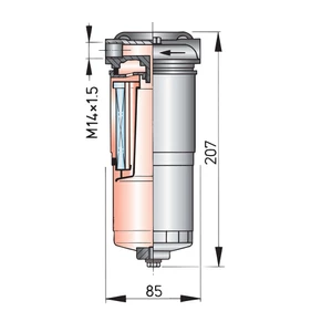 Vetus Water Separator Fuel Filter Complete WS180
