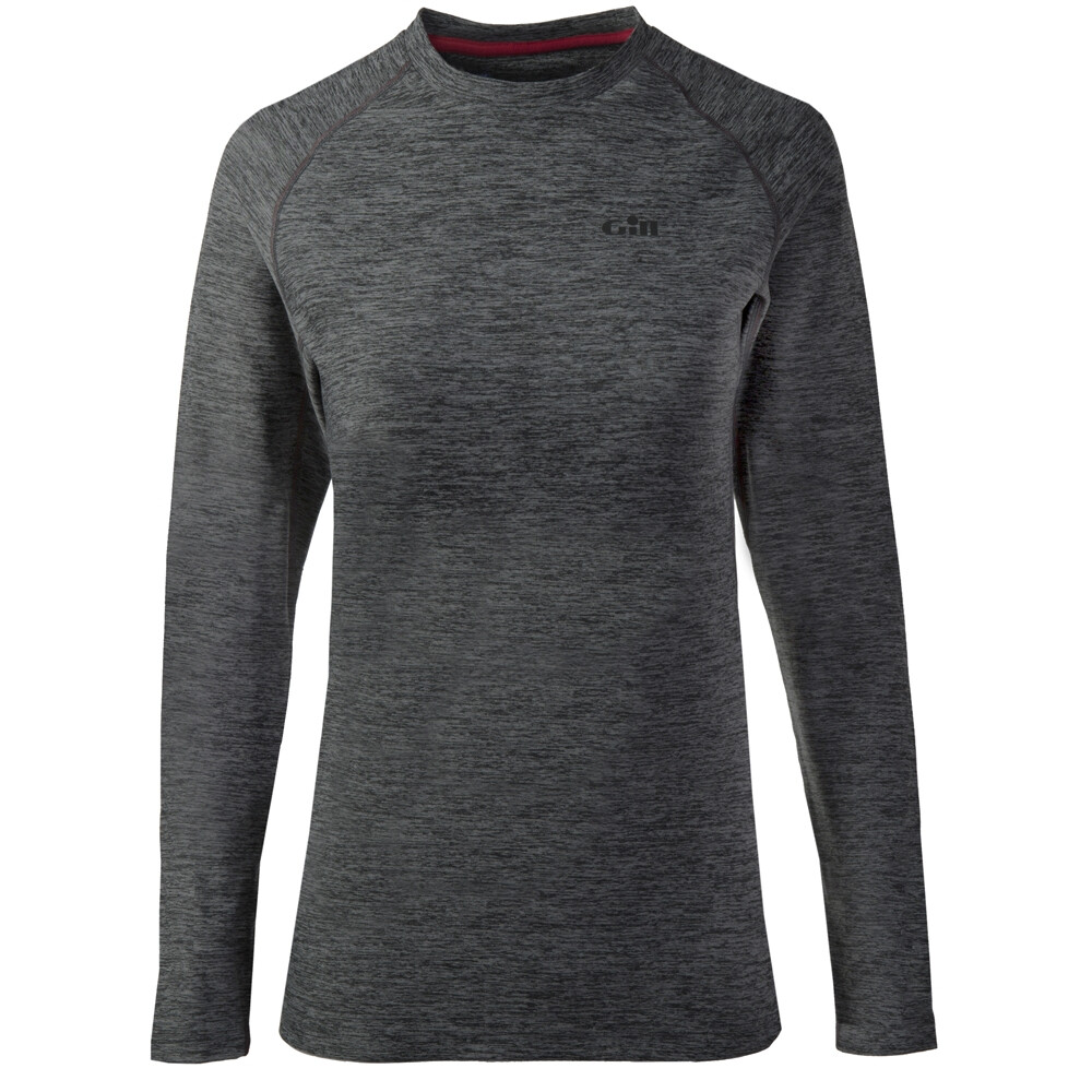 Women's Long Sleeve Crew Neck Top - Grey 