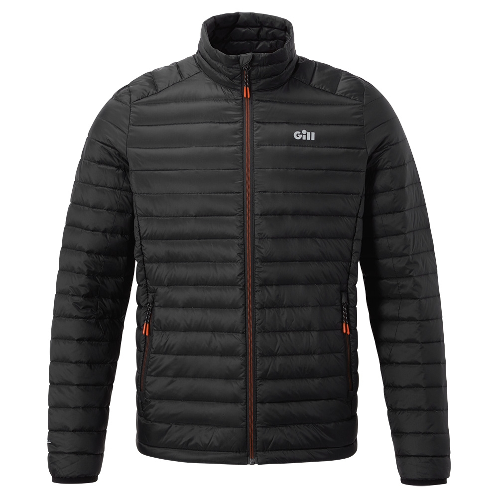 Men's Hydrophobe Down Jacket - Black-Orange