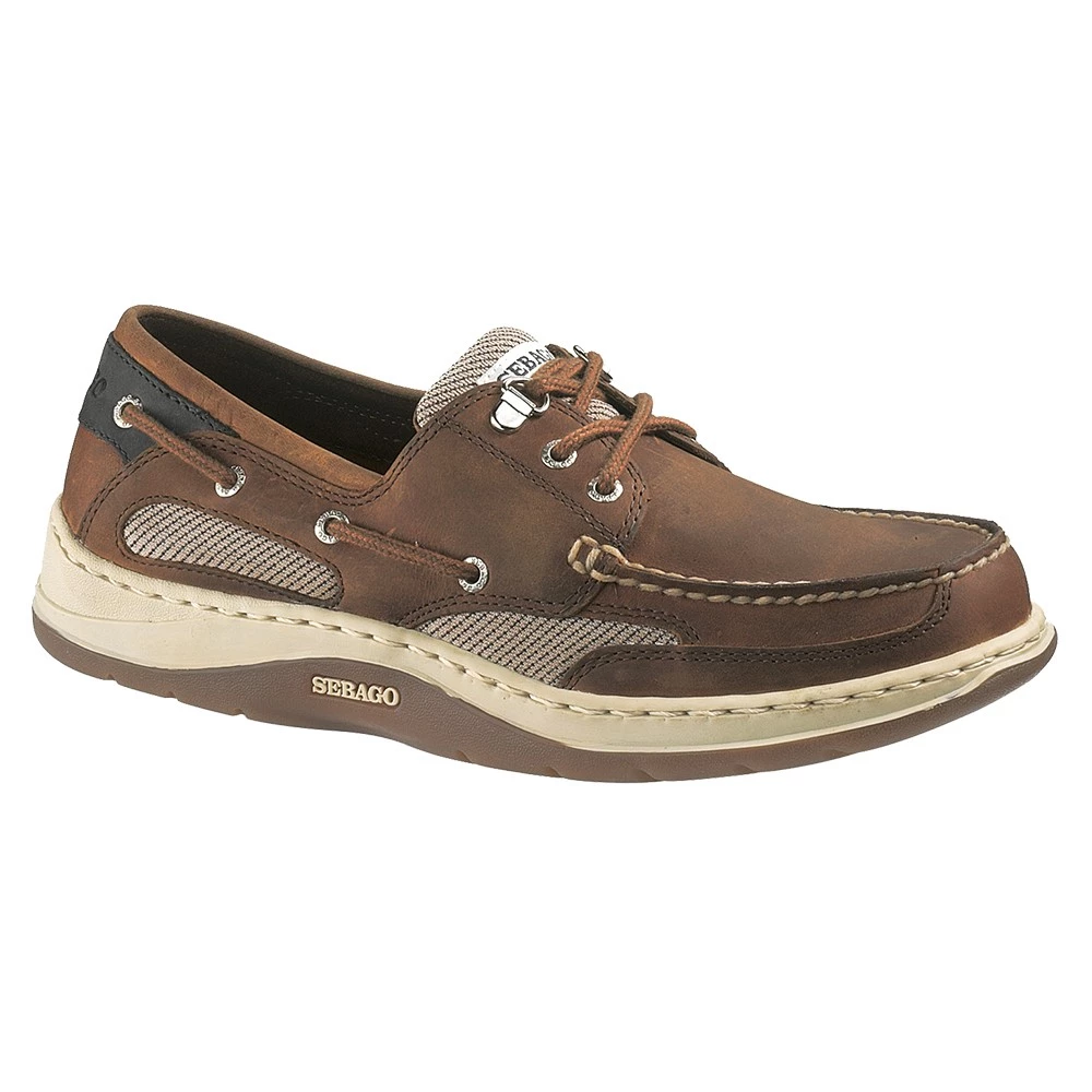 Sebago Clovehitch Leather Boat Shoe - Brown Cinnamon UK
