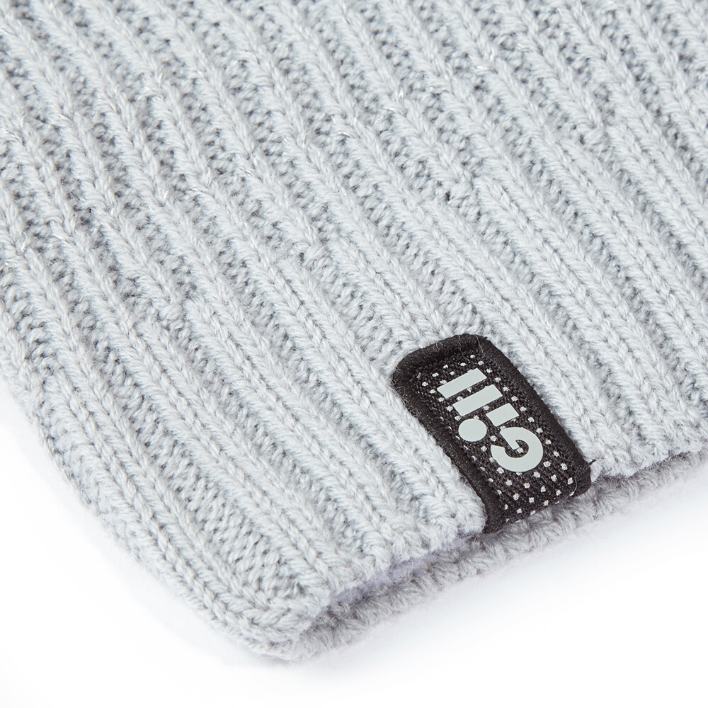 Reflective Knit Beanie - Medium Grey