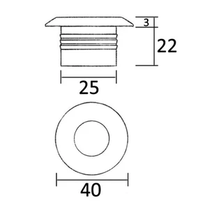 Osculati Stainless Steel LED Round Courtesy Light - White 