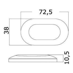 Osculati Oval 6 LED Courtesy Light Flush Mount