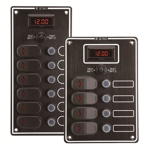 Force 4 Waterproof Switch Panel with Digital Voltmeter