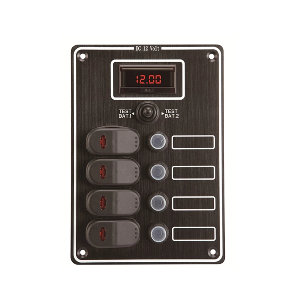 Waterproof Switch Panel with Digital Voltmeter