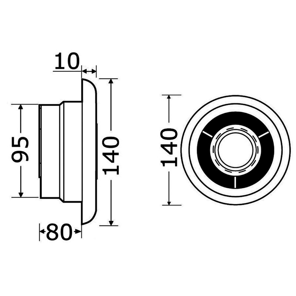 Extractor Fan with LED Light 12V